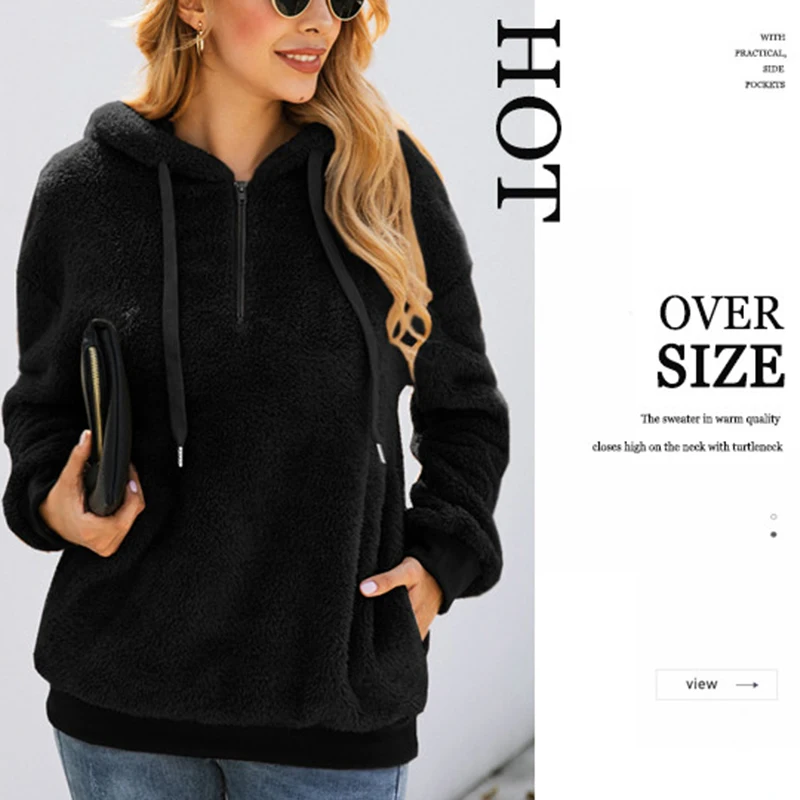  Hoddies Women's Sweatshirts Hoodies Kpop Warm Winter Clothes Female Pullovers Hooded Casual Coat Su