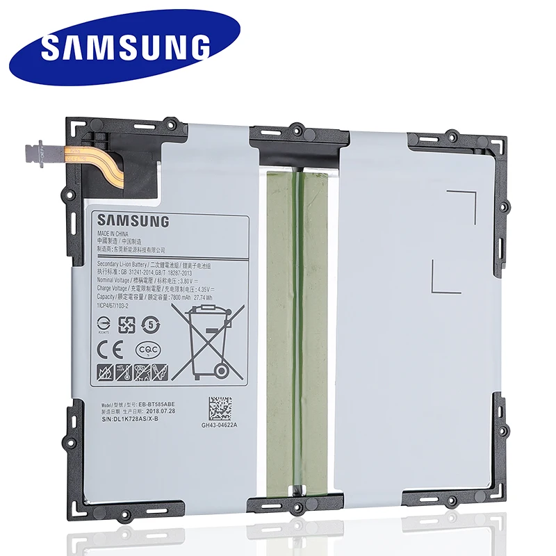 samsung высококачественный EB-BT585ABE аккумулятор для samsung BT580 Tab A 10,1 SM-T585C 7800mAh
