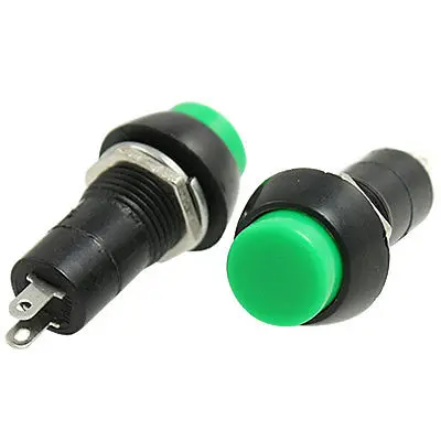 

5pcs Green Self Locking Dash OFF-(ON) N/O Push-Button Switch AC 250V 3A