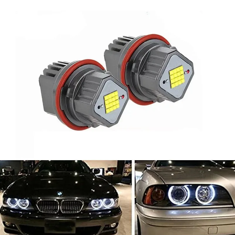 Pair 160W Angel Eyes Halo Ring Marker Light Led Bulb Headlight