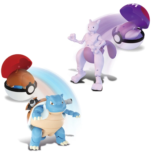 Genuine Pokemon Box Set Pocket Monster Pokeball Deformation Toys Pikachu Venusaur Charizard Gyarados Mewtwo Anime Figure Model Blastoise Mewtwo
