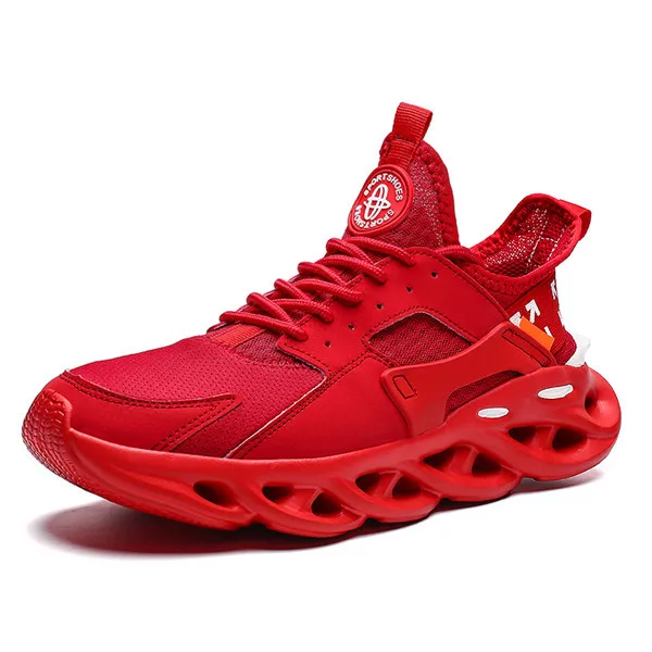 Red Мужские кроссовки с лезвием для бега, дышащие, Air Max, спортивные кроссовки для бега, мужские беговые кроссовки - Цвет: Red