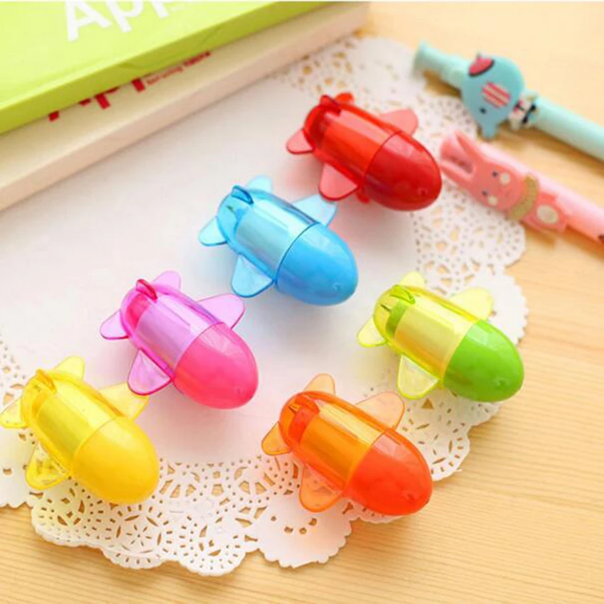 cheap 1 PC Lovely Kawaii Aircraft Ballpoint Pen Cute Telescopic Candy Colored Ball Pen Novelty Ballpen Learning Gift Custom logo