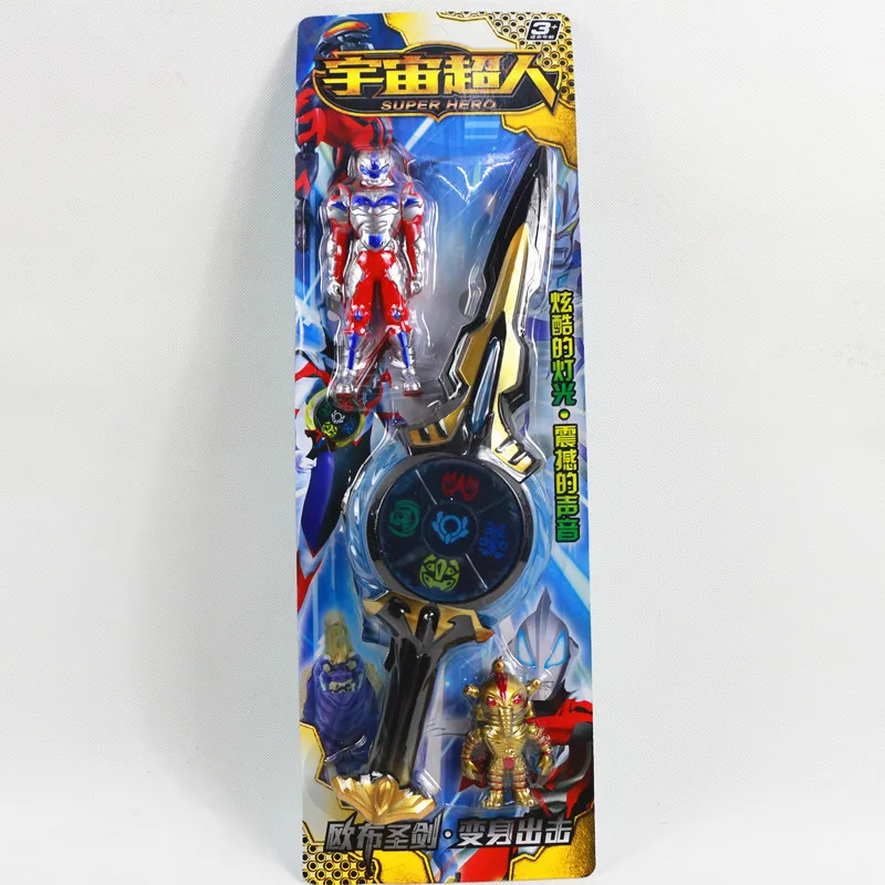 

Children'S Educational Robot Models Boy Military Weapons Hero Shining Sound Making Weapons Universe Superman Sword