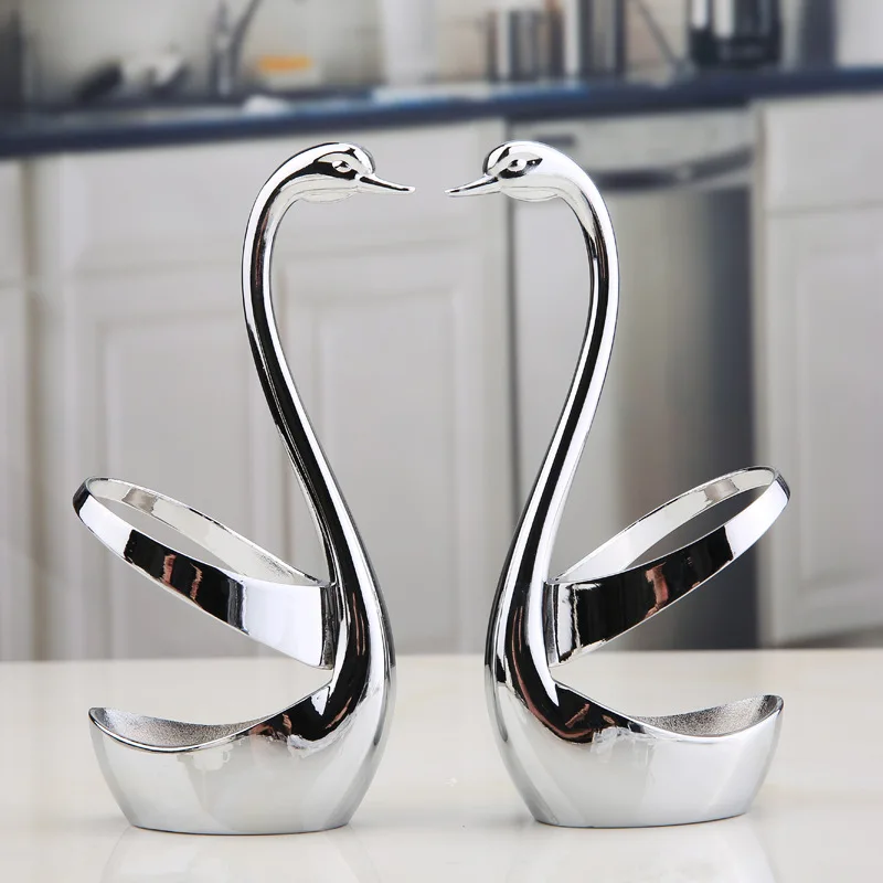 

Creativity Fruit fork storage rack Stainless Steel Fruit fork set Dining table Decorations Coffee spoon Fruit fork storage box