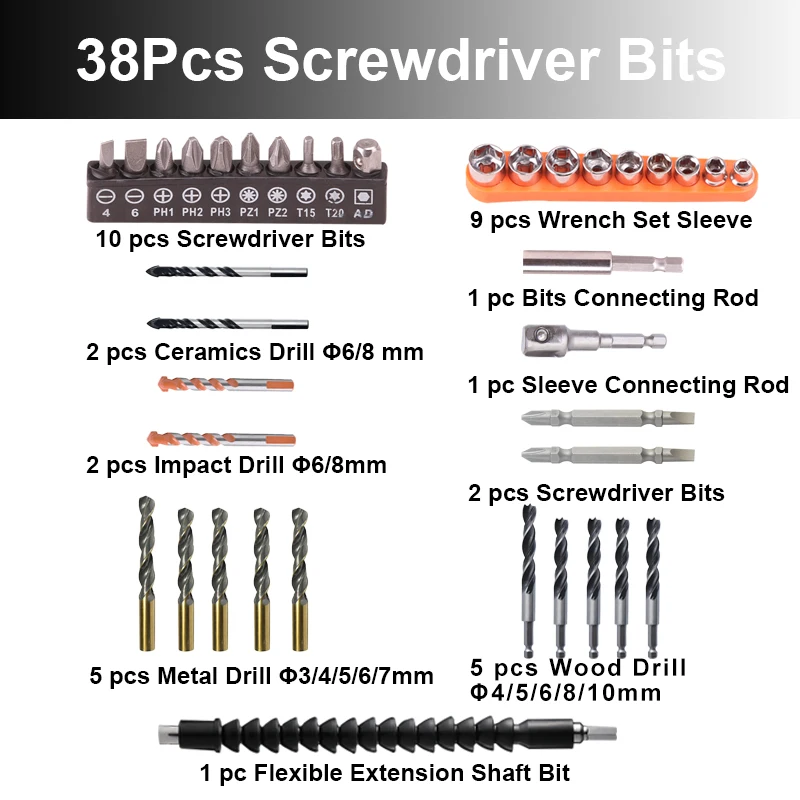 25V Electric Screwdriver Impact Hammer Drill Lithium Battery Electric Drill Drills Cordless Screwdriver For Furniture Assembly (1)