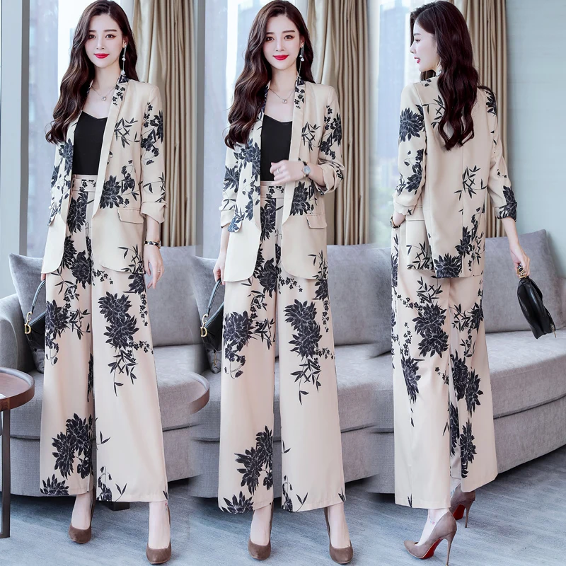 floral pants suit womens