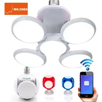 

Folding Led High Bay Light Garage Lamp Warehouse Shop Eye Protection Bulb 85-265V Corridor Home Ceiling E27 Beam Angle Bedroom