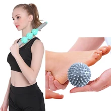 18 дюймов Мышцы Массажер заменит вам тренажерный зал, расслабление мышц бар массажный ролик для мышц Йога глубокий расслабление мышц массаж вал-зеленый и массаж