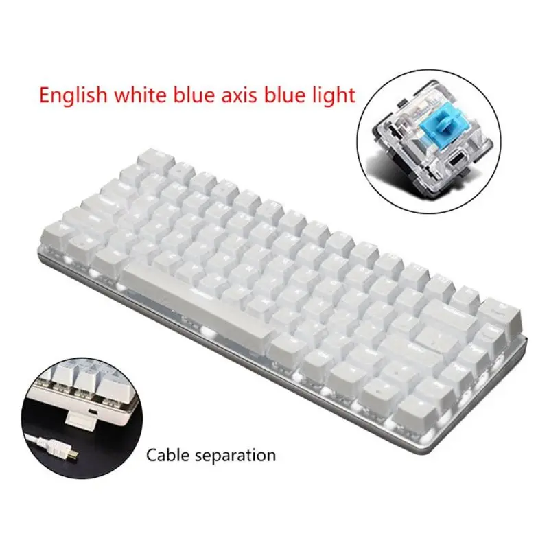 

Ajazz AK33 82 Keys Mechanical Keyboard Russian/English Layout Gaming Keyboard RGB Backlight Switch Wired Keypad