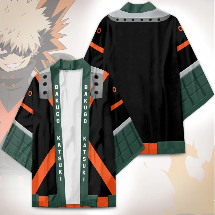 

Новые костюмы в стиле аниме Моя геройская Академия Bakugou, кимоно, кардиган для подростков, куртка, уличная накидка, пижамы, банные халаты