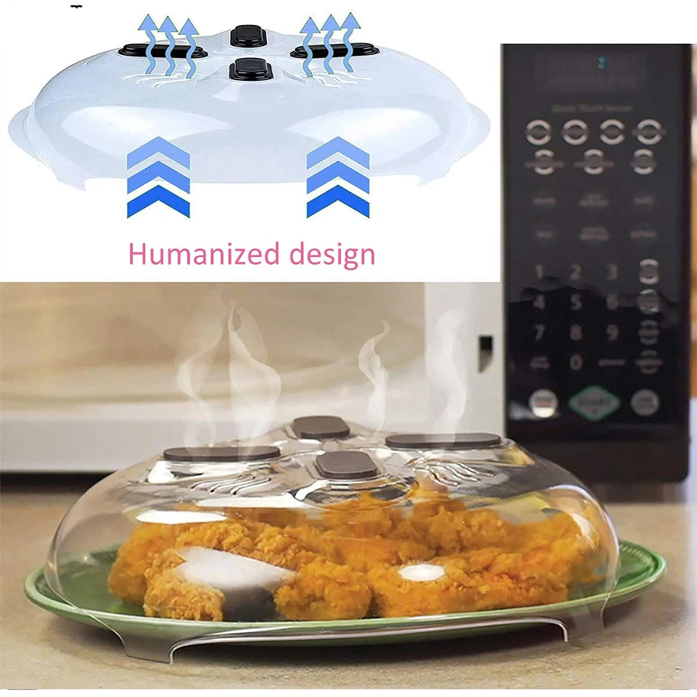 HOVER COVER Magnetic Microwave Cover for Food, Clear Microwave  Splatter Cover, Microwave Plate Cover with Steam Vents, Food Grade Dish  Cover, BPA-Free, Dishwasher Safe