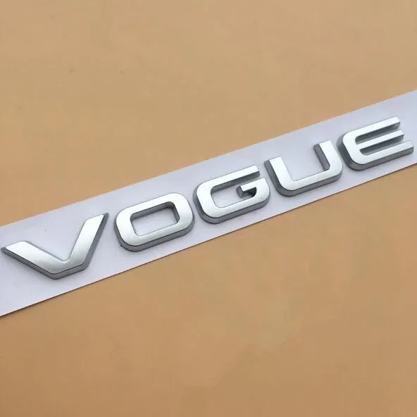 L SDV8 SCV6 Эмблема письмо бар для Range Rover VOGUE VOGUESE Расширенный Executive Edition автомобиля боковой край эмблема на багажник Стайлинг наклейка - Название цвета: matt silver VOGUE