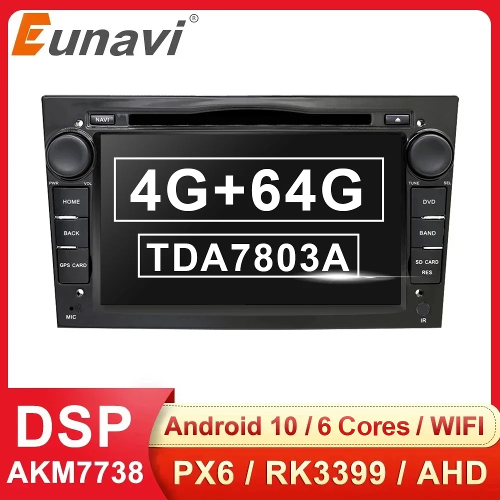 Eunavi 2 Din Android 10 Автомобильный DVD Радио для Opel Vauxhall Astra H G J Vectra Antara Zafira Corsa Vivaro