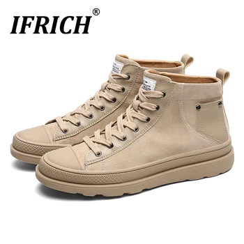 

Spring High Top Leather Shoes For Men Popular Young Casual Shoes For Boy Fashion Men Shoe Good Quality Mens Designer Sneaker