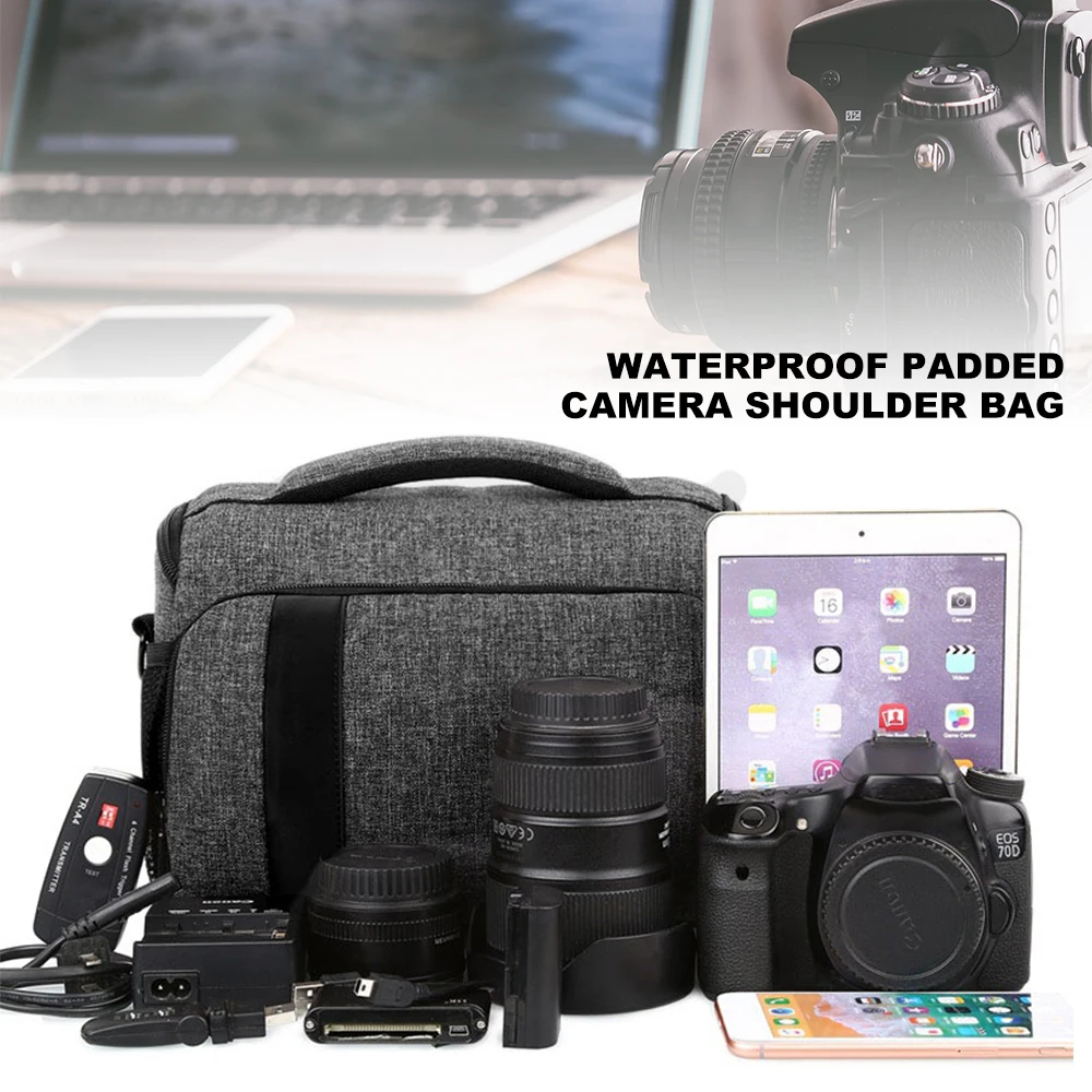 Водонепроницаемая Сумка для DSLR камеры, дорожная сумка через плечо, регулируемый чехол для камеры, сумка для камеры, сумки для Nikon, Canon, фотосъемка, посылка