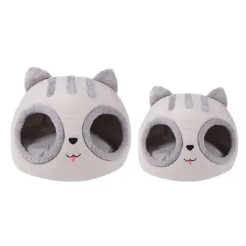 

Cat Bed High-quality Durable Breathable Non-slip Removable Thickened Detachable Comfortable Pet Bed Head Shaped Pet Kitten Hut