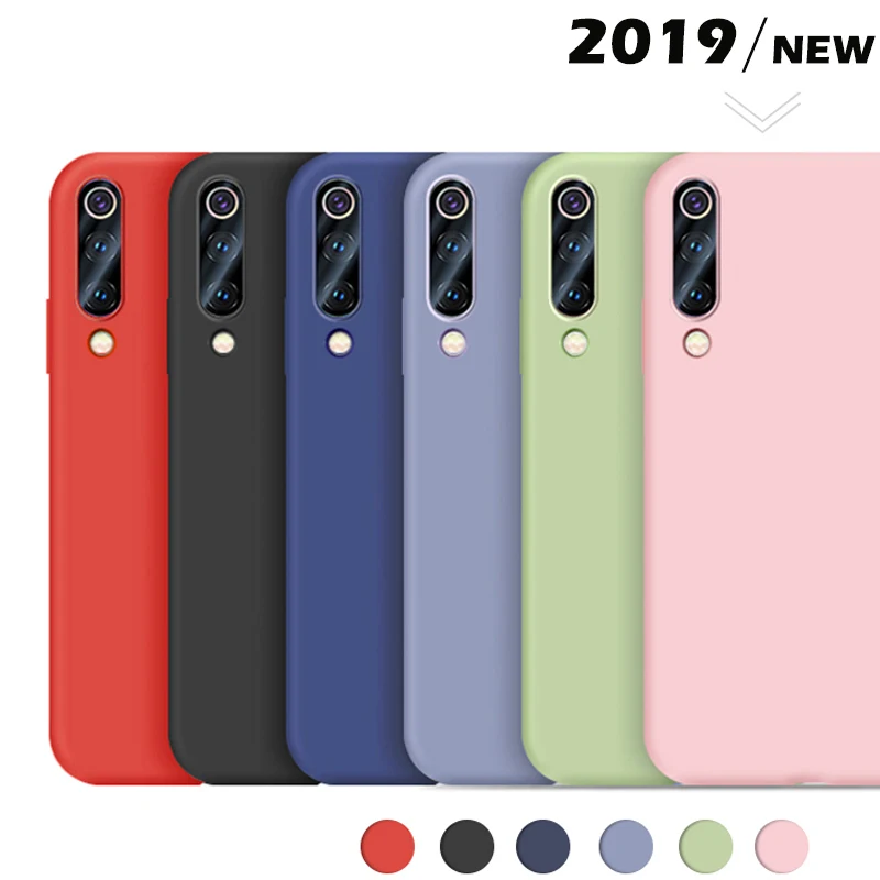 10 шт. жидкий силиконовый чехол для Xiaomi mi 9 SE 8 Lite CC9 CC9E mi 9T A3 A2 6 Play mi x 2 2S 3 Мягкая тонкая задняя крышка яркого цвета