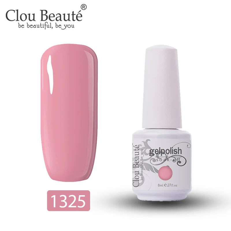1325 Clou Beaute 8 мл гель-краска для ногтей УФ 85 цветов блеск Топ замачиваемый УФ светодиодный Гель-лак для нейл-арта Гибридный чистый цвет ногтей - Цвет: 1325