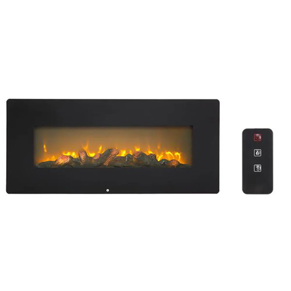 

42'' Electric Fireplace with Remote Control 1400W Wall Hanging Stove Elegant Indoor Space Heater Three Flame Level Optional