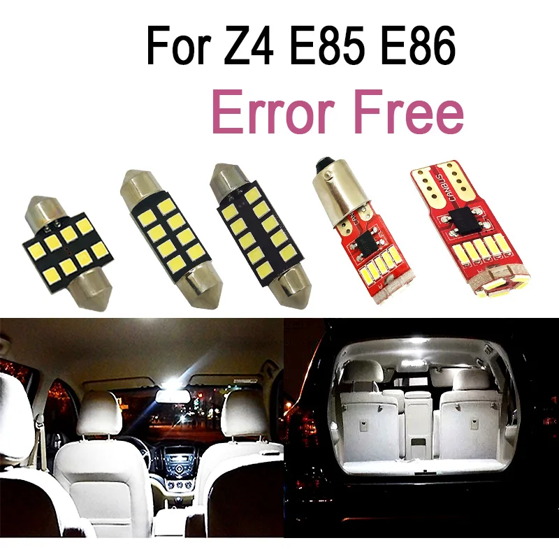 14 X canbus Error free светодиодный настольная лампа гирлянда для внутреннего купола светильник комплект bmw Z4 E85 E86