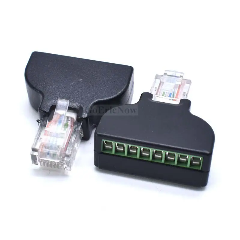 10 шт. сетевой кабель Conenctor RJ45 мужской/женский на 8pin разъем адаптера - Цвет: Male 2