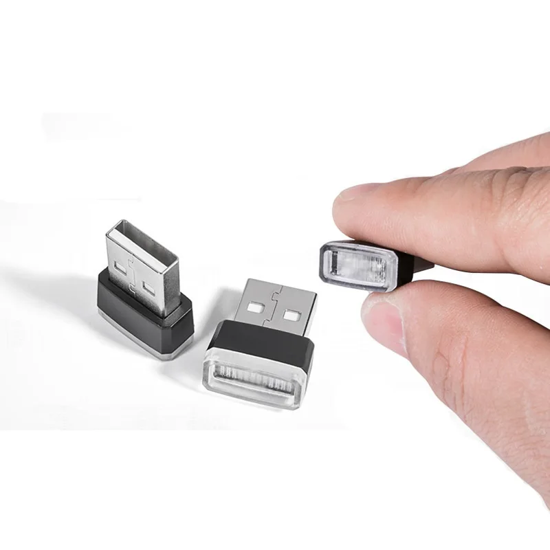 Миниатюрный светодиодный светильник USB для атмосферы в автомобиле декоративное