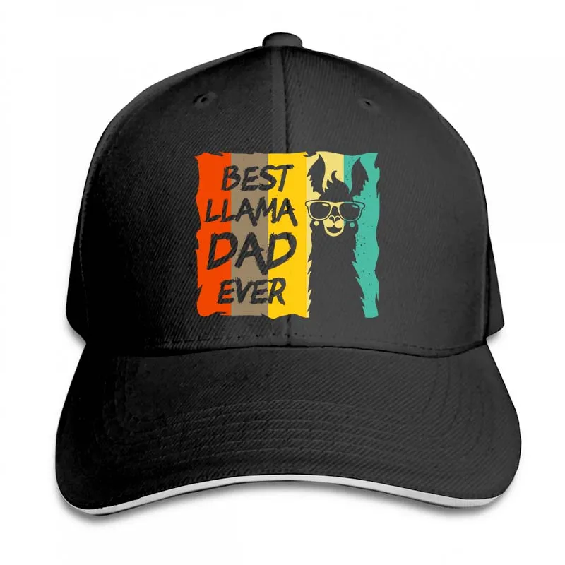 Лучшая бейсболка для мужчин и женщин с надписью Llama Dad Ever Fathers Day Gifts Ideas винтажная бейсболка Llama модная Регулируемая Кепка - Цвет: 2-Black