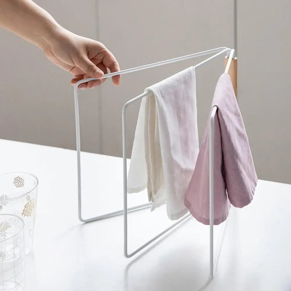 

Home Space Collapsible Kitchen Rag Rack Dishcloth Hanging Rack Bathroom Desktop Towel Drying Rack (White)