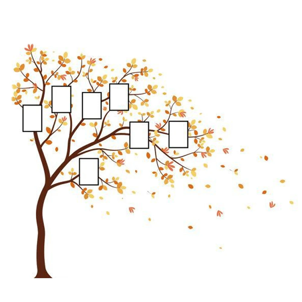 

Waterproof Removable Decoration Easy Apply Wall Sticker Photo Frame Tree Universal Office Self Adhesive PVC Home Art DIY