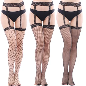 

Sexy Open Crotch Mesh Fishnet Pantyhose New Spring Summer Party Club Hosiery Hollow Out Lace Suspenders Slim Tights Stockings