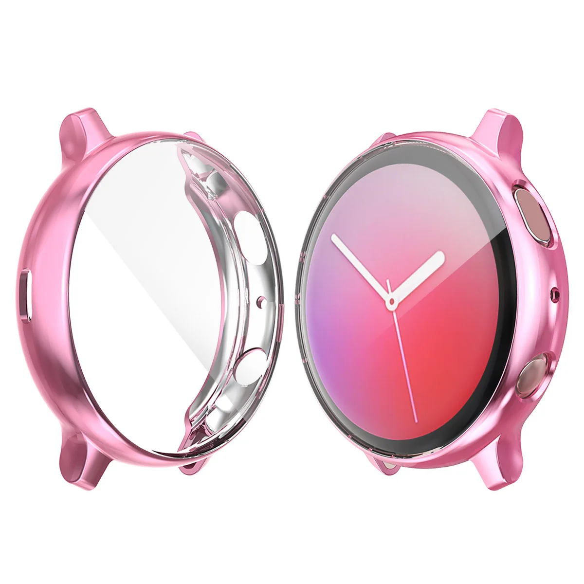 Защитный чехол для samsung galaxy watch active 2, ТПУ, защитный чехол на весь экран, чехол для galaxy Active 44 мм, 40 мм, SM-R830, R820 - Цвет: Pink