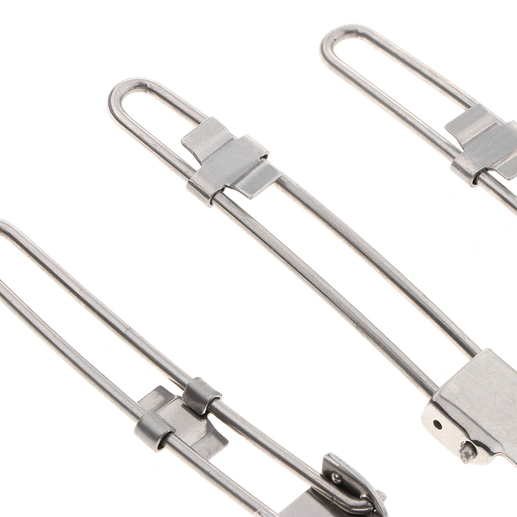 3pcs Foldable Cutlery Set Spoon Fork For Outdoor Camping Picnic BBQ 304 Stainless Steel Portable Travelling Tableware