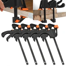 

6 Inch Or 4 Inch Woodworking Bar Clamp F Clamp Clip Set Quick Ratchet Release Clip DIY Mini Clamp Set Carpentry Hand Vise Tools