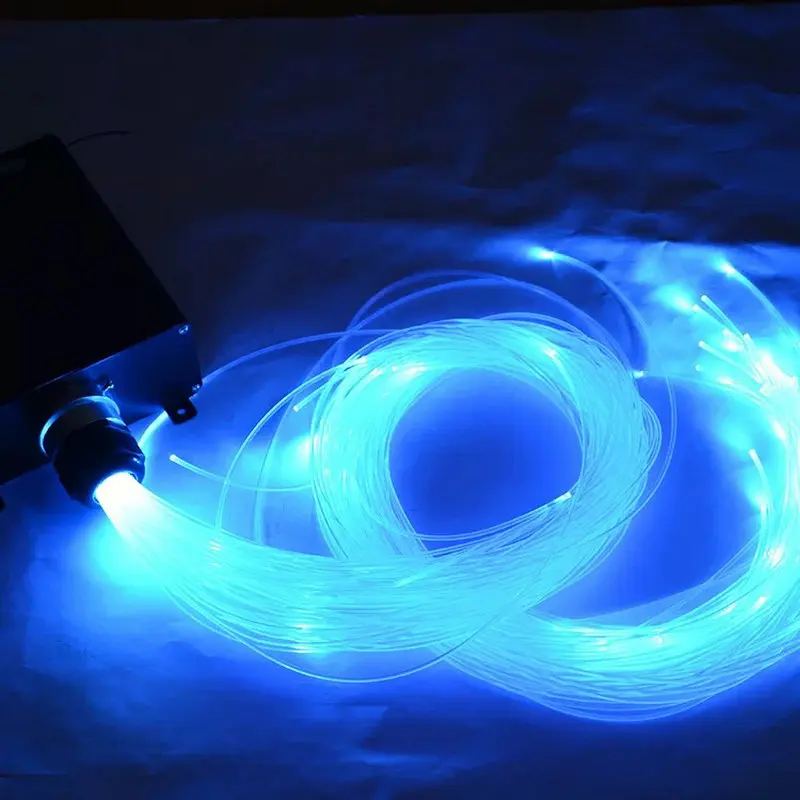 50pcs~500pcs 0.75mm(D) PMMA Plastic fiber optic cable 4M(L) f/LED light Driver Star Ceiling DIY Sky Starry Lighting-End glow