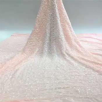 

Sequins Lace Fabric 2020 High Quality Lace French Tulle Mesh Lace Material African Lace Fabric For Wedding Party