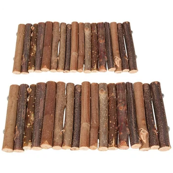 

2Pcs Hamster Flexible Wood Bridge Ladder Toys Small Animal House Accessories For Hamster Mice Rodents Climbing Toy