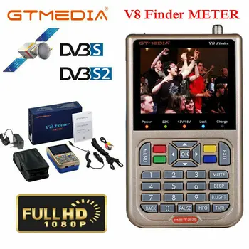 

GTMEDIA V8 Finder Meter DVB-S2 DVB-S FTA Digital Satellite SatFinder HD Satellite Finder Tool LCD Sat Finder lnb Signal Meter