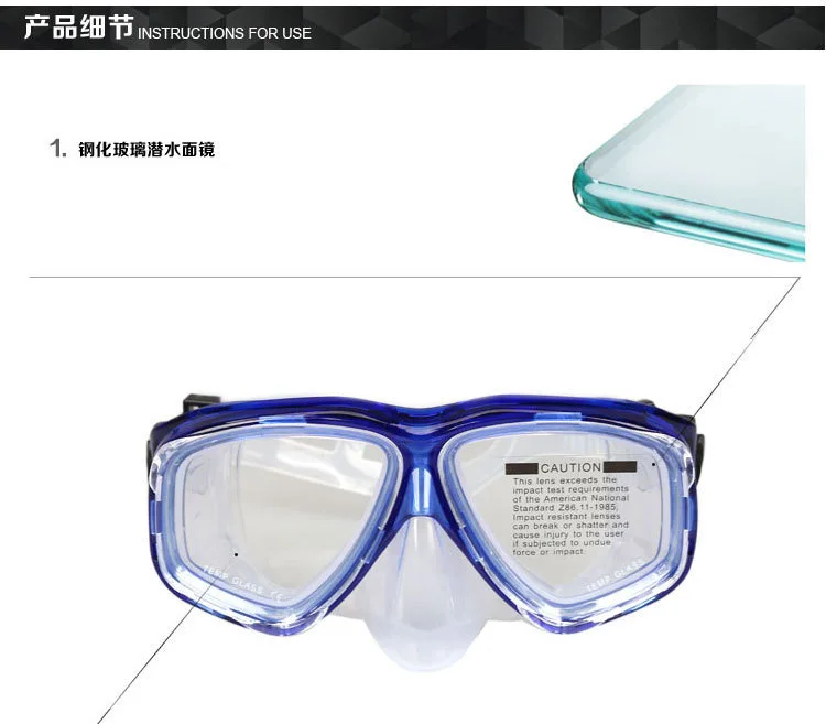 Snorkeling Full Dry Breathing Tube Submersible Equipment Diving Mask Superficial Snorkeling Equipment SB03