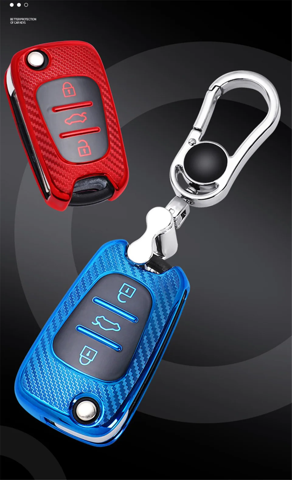 Cover chiave telecomando per Hyundai I30 IX25 Creta IX35 HB20 Solaris Elantra Accent per Kia K2 K5 Rio - Hd210d6b0b3fb46deb8e803a35896f378k