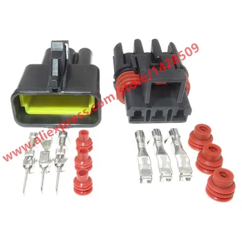 

5 Sets 3 Pin Female Male Sealed Auto Connector Waterproof Wiring Harness Housing Plug 12040977 12040977
