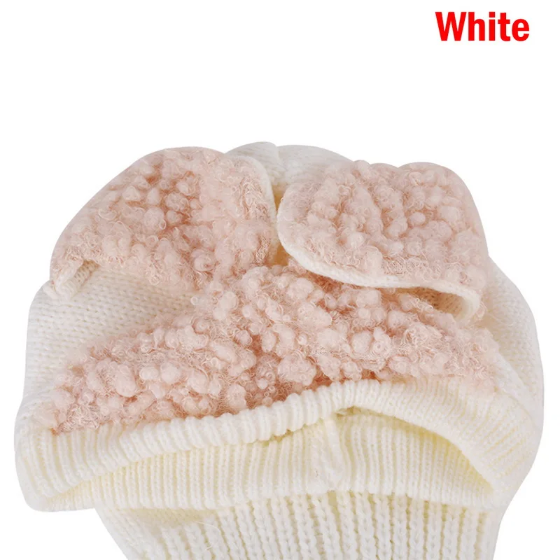 Kids Winter Hats Girls Boys Children Warm Caps Scarf Set Baby Bonnet Enfant Cartton Cute Hat Girl Boy Photograph Props - Цвет: E44885