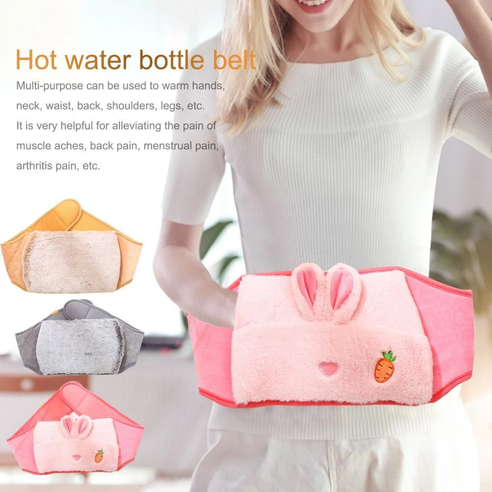 Elctric Hot Water Bottle Bag Belt Warmer Cover Plush Waist For Women