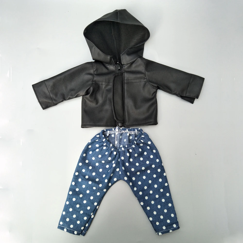 Кукольная одежда для новорожденных 43 см, кожаная одежда для новорожденных, розовая кукольная куртка для 17 дюймов, Детская кукольная куртка, зимние игрушки, одежда - Цвет: A13