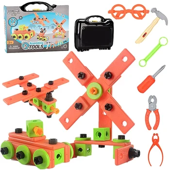 

72Pcs Drilling Nut Screw 3D Creative Mosaic Puzzle Toys for Children Building Bricks Toys Kids DIY Drill Set Boys