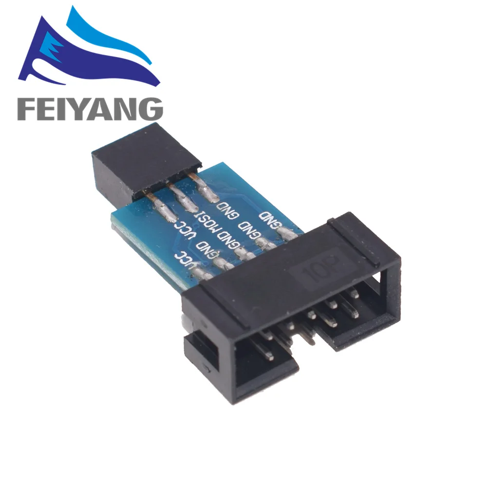 1 шт. 10Pin до 6 Pin плата адаптера+ USBASP USBISP AVR программист USB ATMEGA8 ATMEGA128 ATtiny/CAN/PWM 10Pin провода модуль DIY - Цвет: Adapter Board