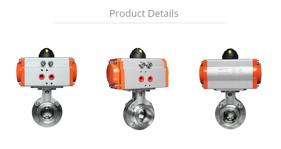3 дюйма санитарный пневматический клапан бабочка с пружинным возвратом Еда Класс Нержавеющая сталь 304 Tri Зажим OD91mm ID72mm