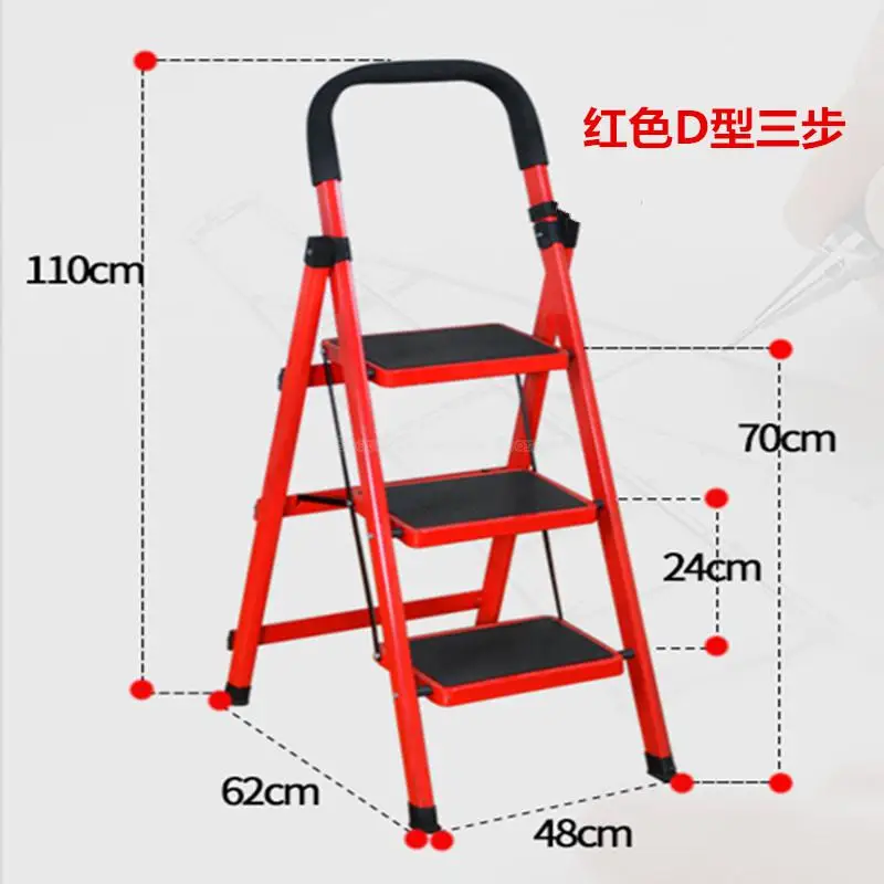 Последний дешевый рыбалка стул, стул шаг спасения лестницы 5 кг домашний Портативный Сталь рухнул мебель для дома 3 ступени лестницы