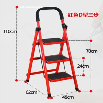 

Last one cheap Fishing Chair Beach Step Stool Rescuing Ladder 5kg home Portable Steel Collapsed Home Furniture 3 Steps Ladder
