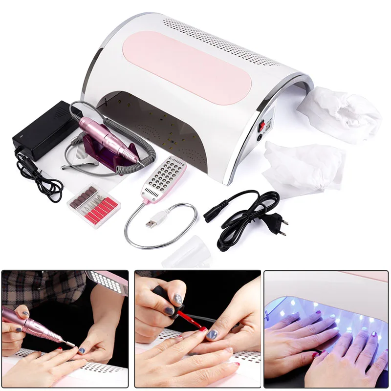 PROD 32998681396 72W Nail LED UV Lamp Vacuum Cleaner Suction Dust
Collector 25000RPM Drill Manicure Machine Remover Polisher Nail Tools